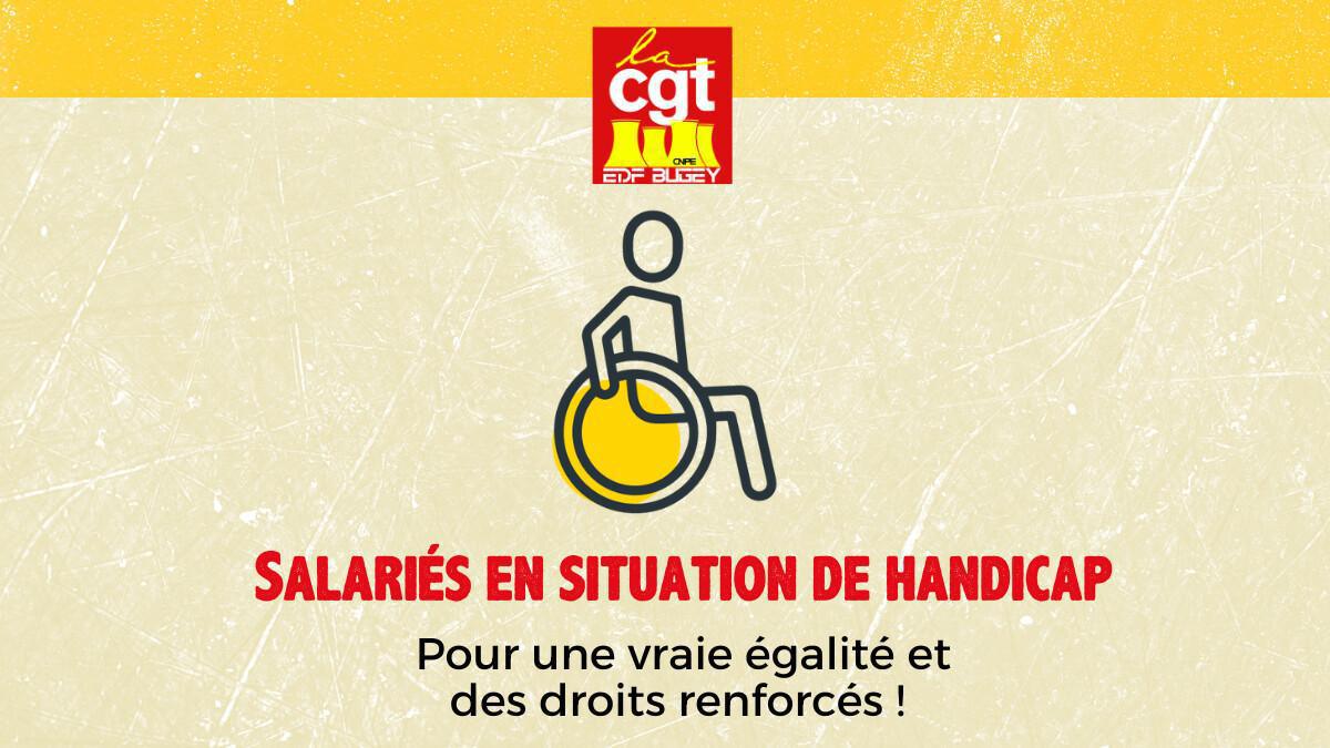 Salariés en situation de handicap à EDF : Pour une vraie égalité et des droits renforcés ! Salariés en situation de handicap à EDF : Pour une vraie égalité et des droits renforcés !