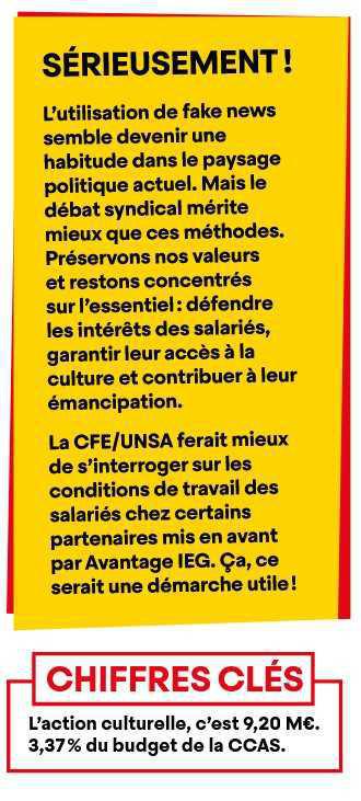 POUR LA CGT, LA CULTURE EST DANS L’ADN DES ACTIVITÉS SOCIALES POUR LA CGT, LA CULTURE EST DANS L’ADN DES ACTIVITÉS SOCIALES
