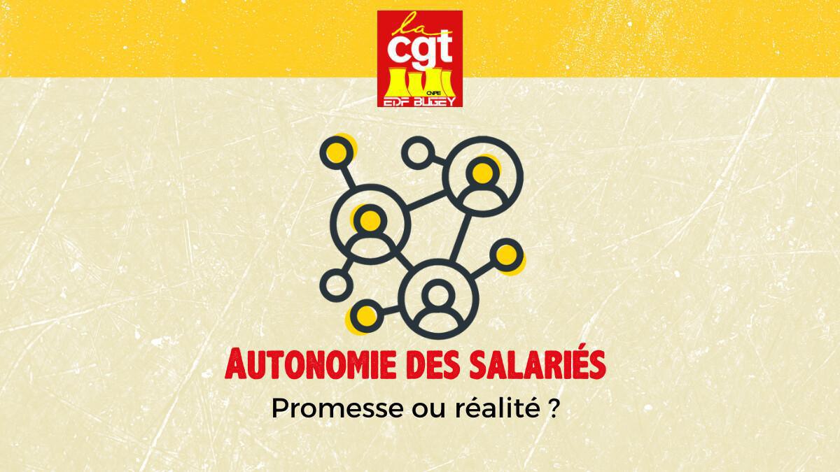Autonomie des salariés Promesse ou réalité ? Autonomie des salariés Promesse ou réalité ?