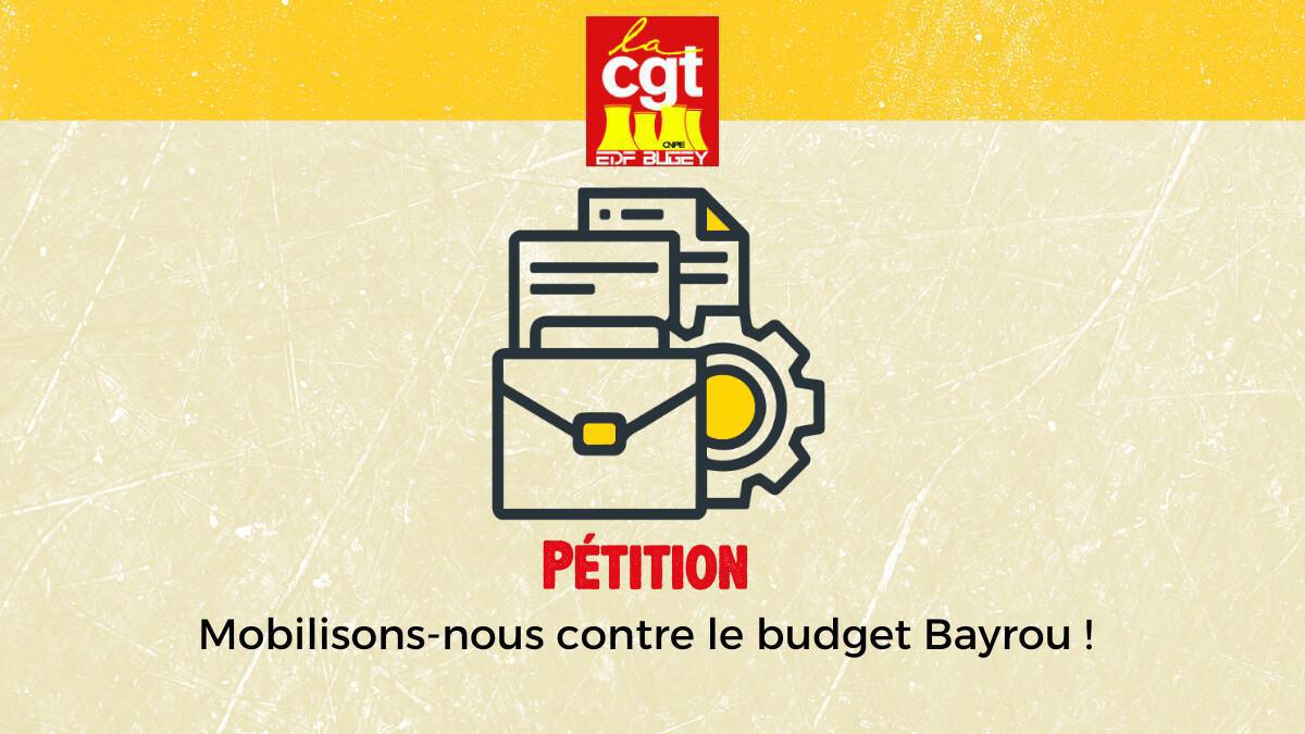 Pétition: Mobilisons-nous contre le budget Bayrou ! Pétition: Mobilisons-nous contre le budget Bayrou !
