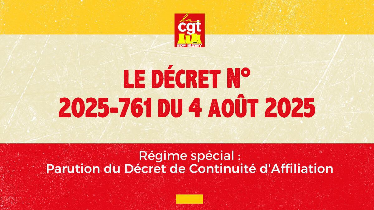 Régime spécial : Parution du Décret de Continuité d'Affiliation