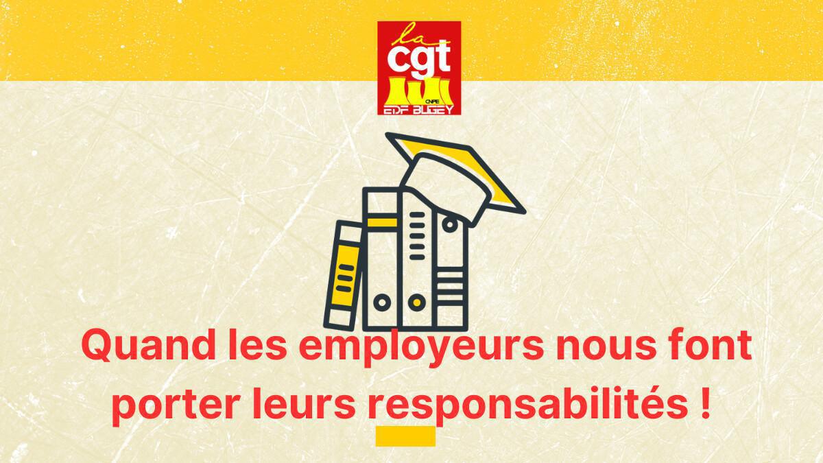 Quand les employeurs nous font porter leurs responsabilités ! Quand les employeurs nous font porter leurs responsabilités !