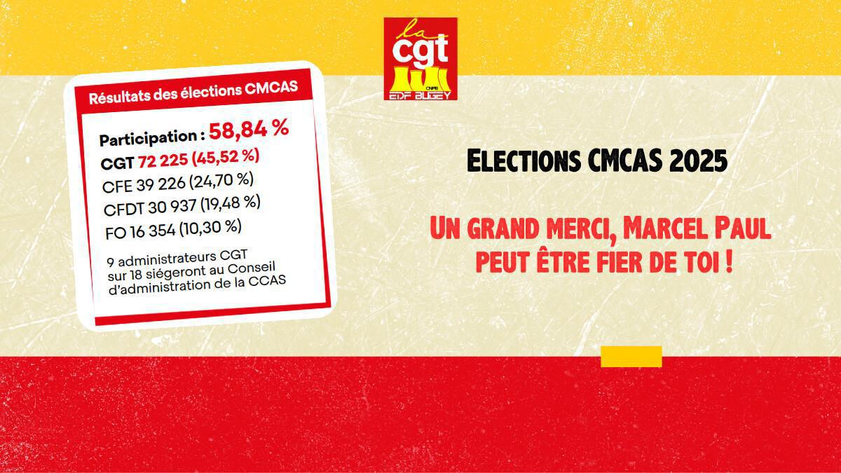 Elections CMCAS 2025 - Un grand merci, Marcel Paul peut être fier de toi !