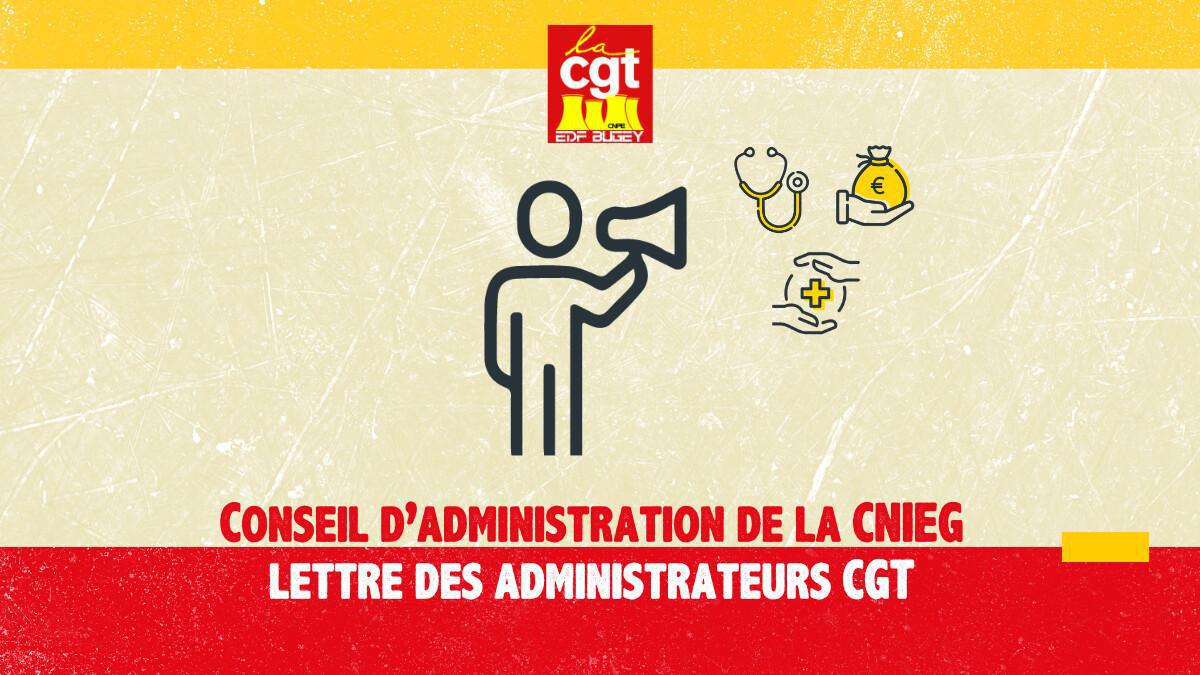 Lettre des administrateurs CGT de la CNIEG
