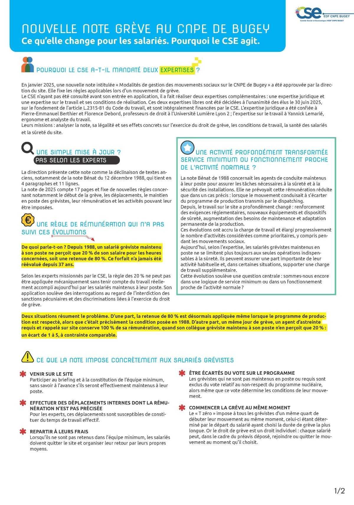 Note Grève : Rapport d'expertise Juridique 