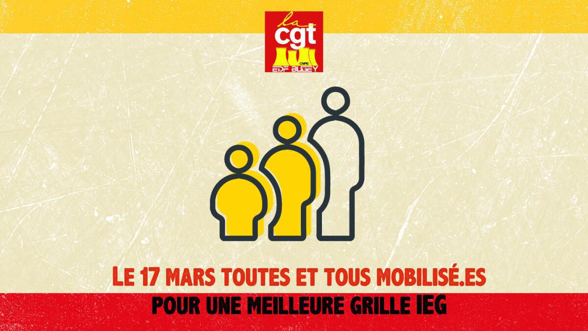 Le 17 mars toutes et tous mobilisé.es pour une meilleure grille IEG