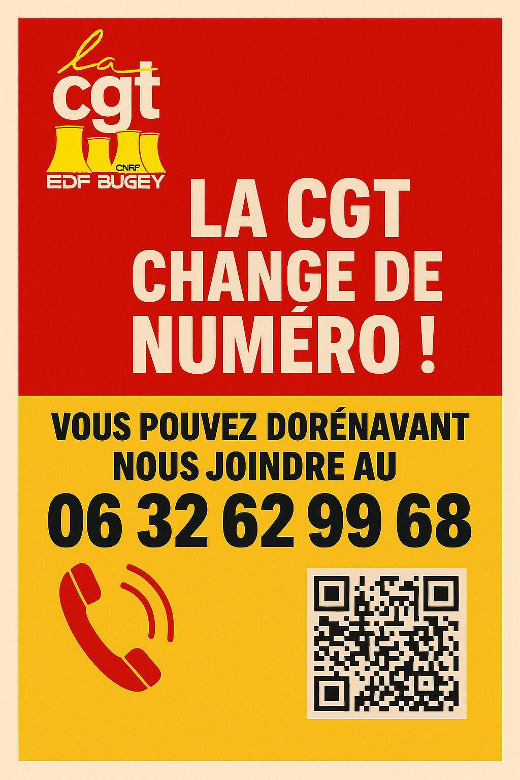 Votre CGT change de numéro !!