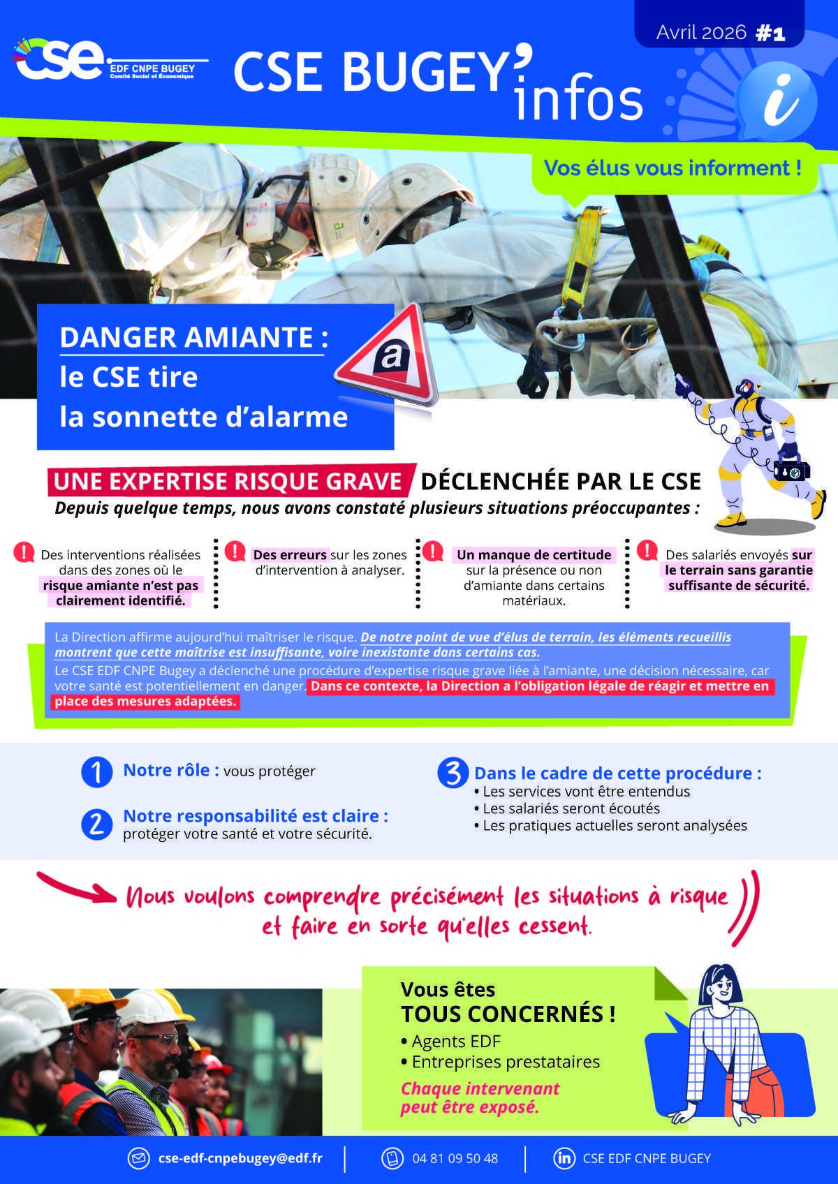 🔴 ALERTE – RISQUE AMIANTE AU CNPE DU BUGEY