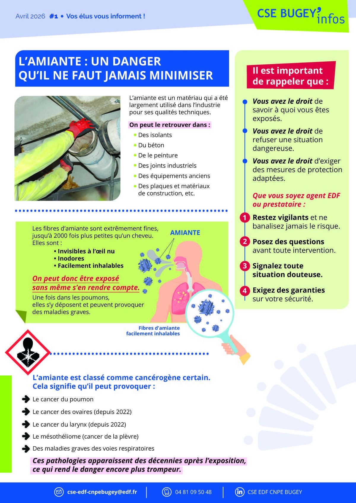 🔴 ALERTE – RISQUE AMIANTE AU CNPE DU BUGEY 🔴 ALERTE – RISQUE AMIANTE AU CNPE DU BUGEY
