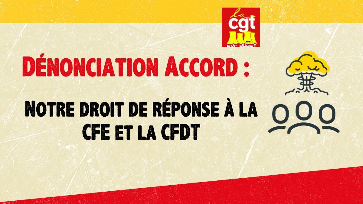 Dénonciation de l'Accord : Notre droit de réponse aux accusations Dénonciation de l'Accord : Notre droit de réponse aux accusations