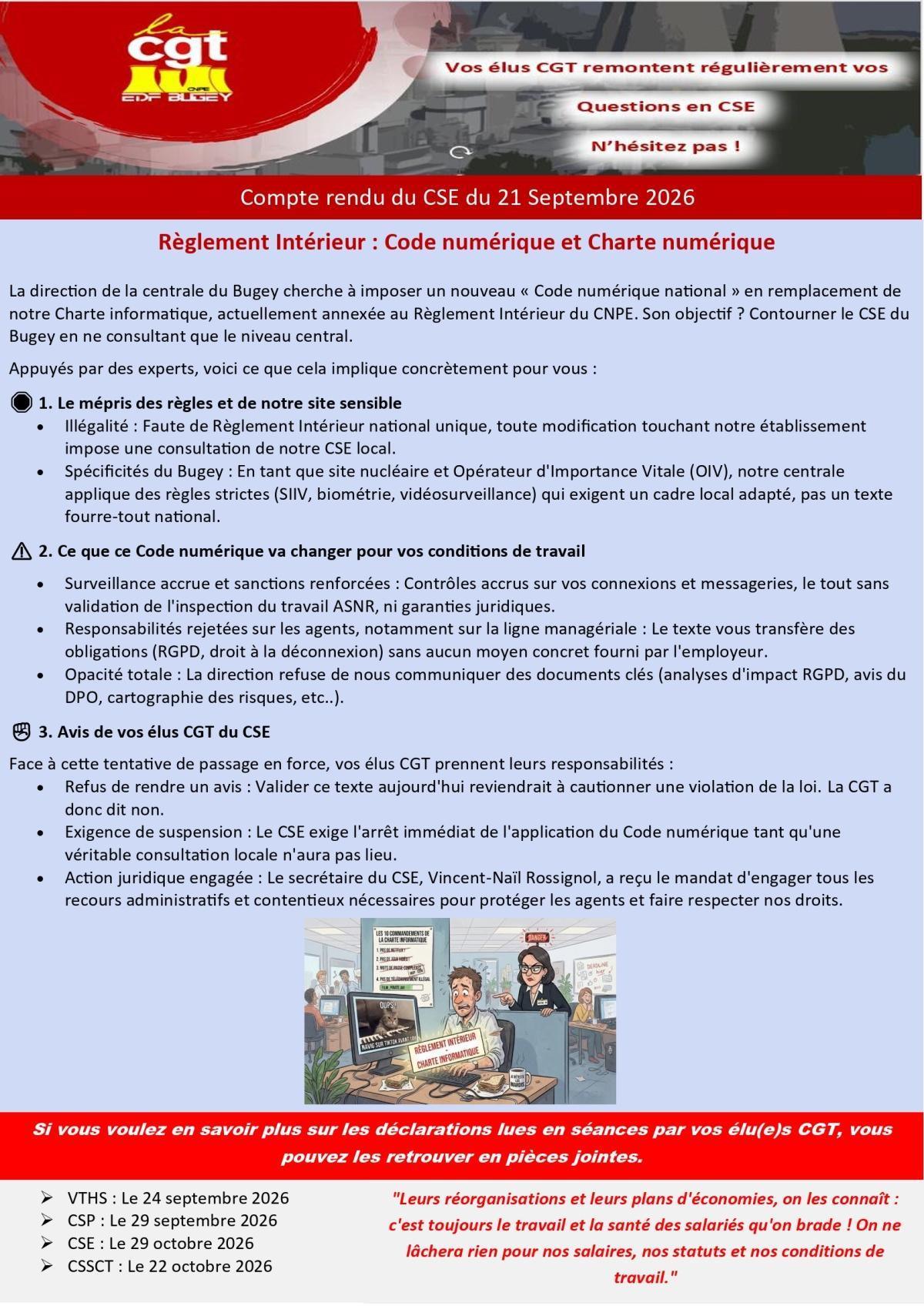 CR CGT du CSE du 21/22 septembre 2026