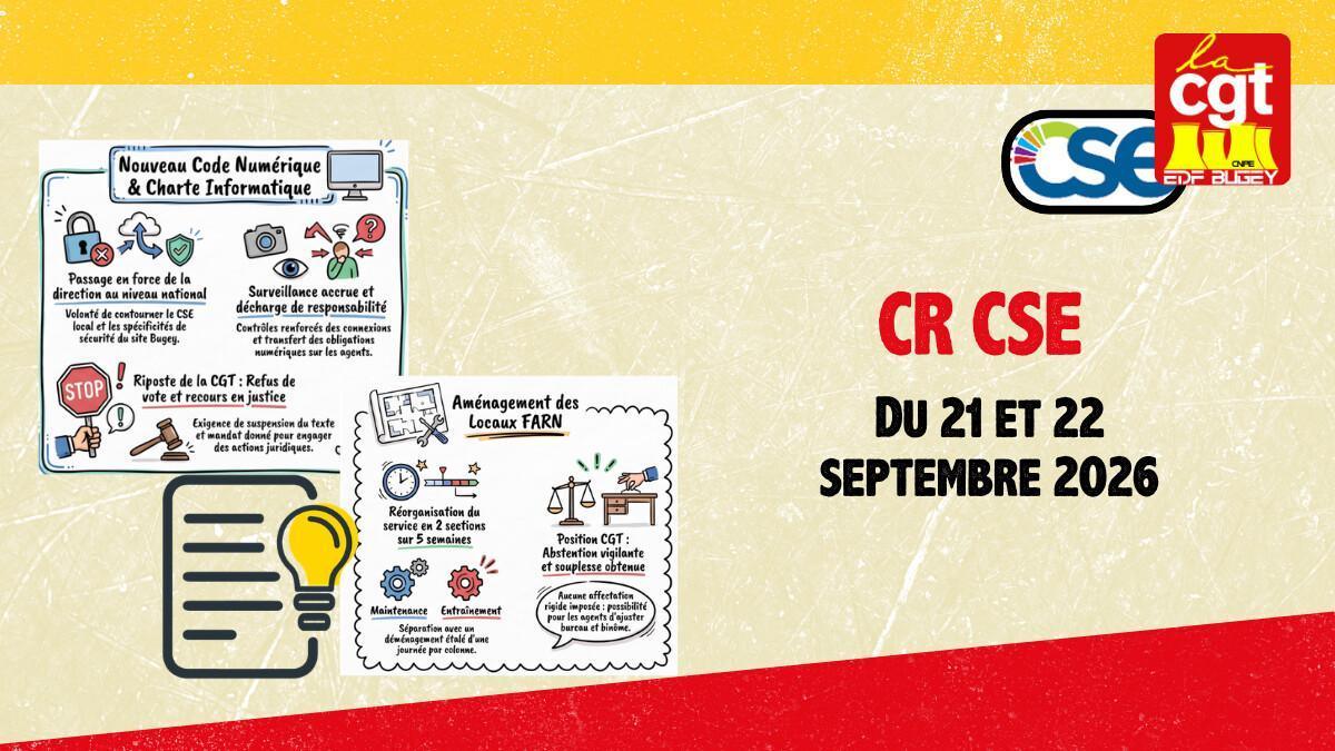 CR CGT du CSE du 21/22 septembre 2026