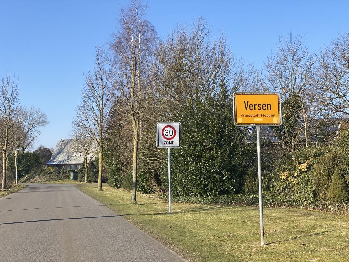 Neue 30-er Zonen in Versen - Vorfahrt geändert Neue 30-er Zonen in Versen - Vorfahrt geändert