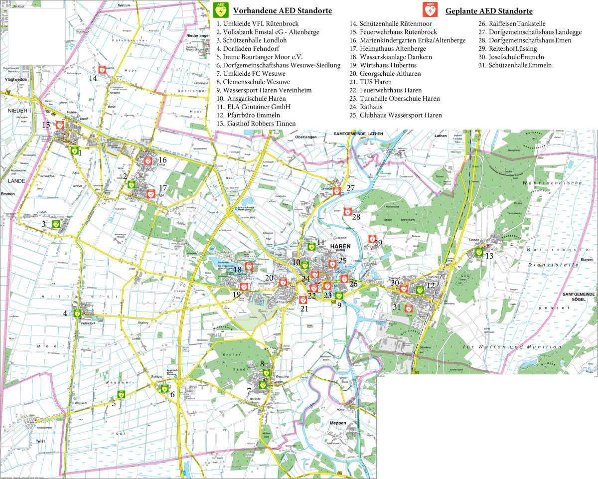 Mehr Defis in Haren Mehr Defis in Haren