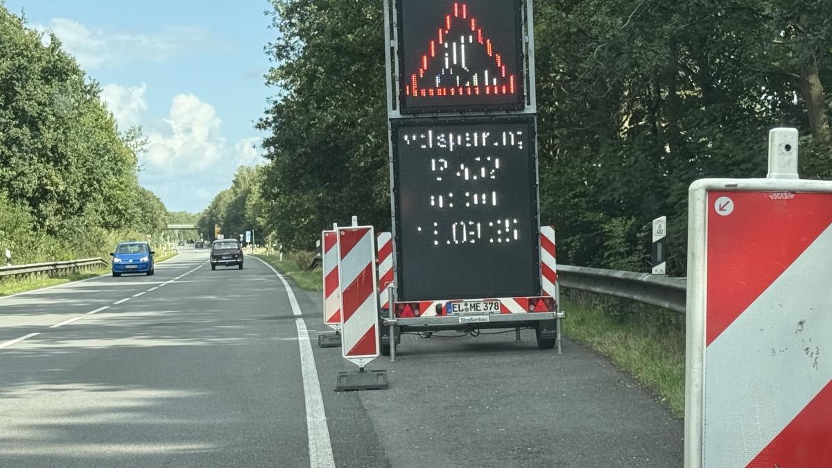 B 402 (Nordumgehung Meppen) gesperrt B 402 (Nordumgehung Meppen) gesperrt