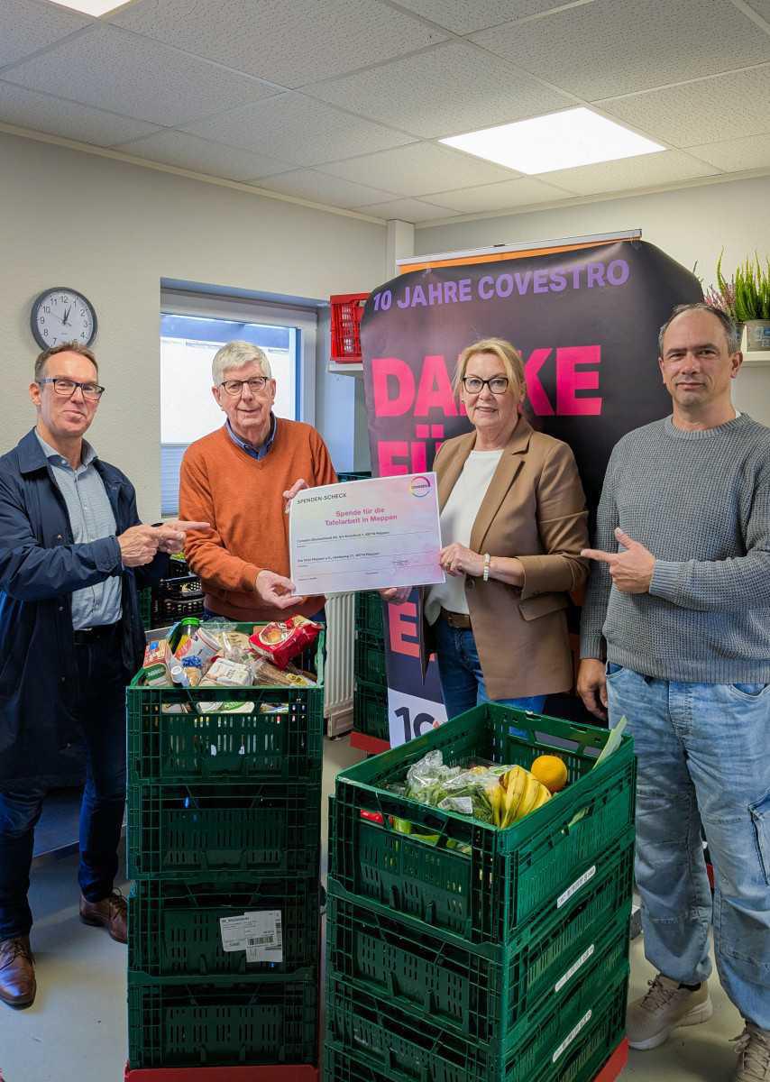 Zum Jubiläum: Covestro unterstützt Tafel Meppen e.V.