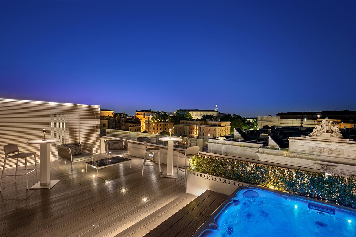 Experience relaxation under the stars with the Rooftop Jacuzzi.