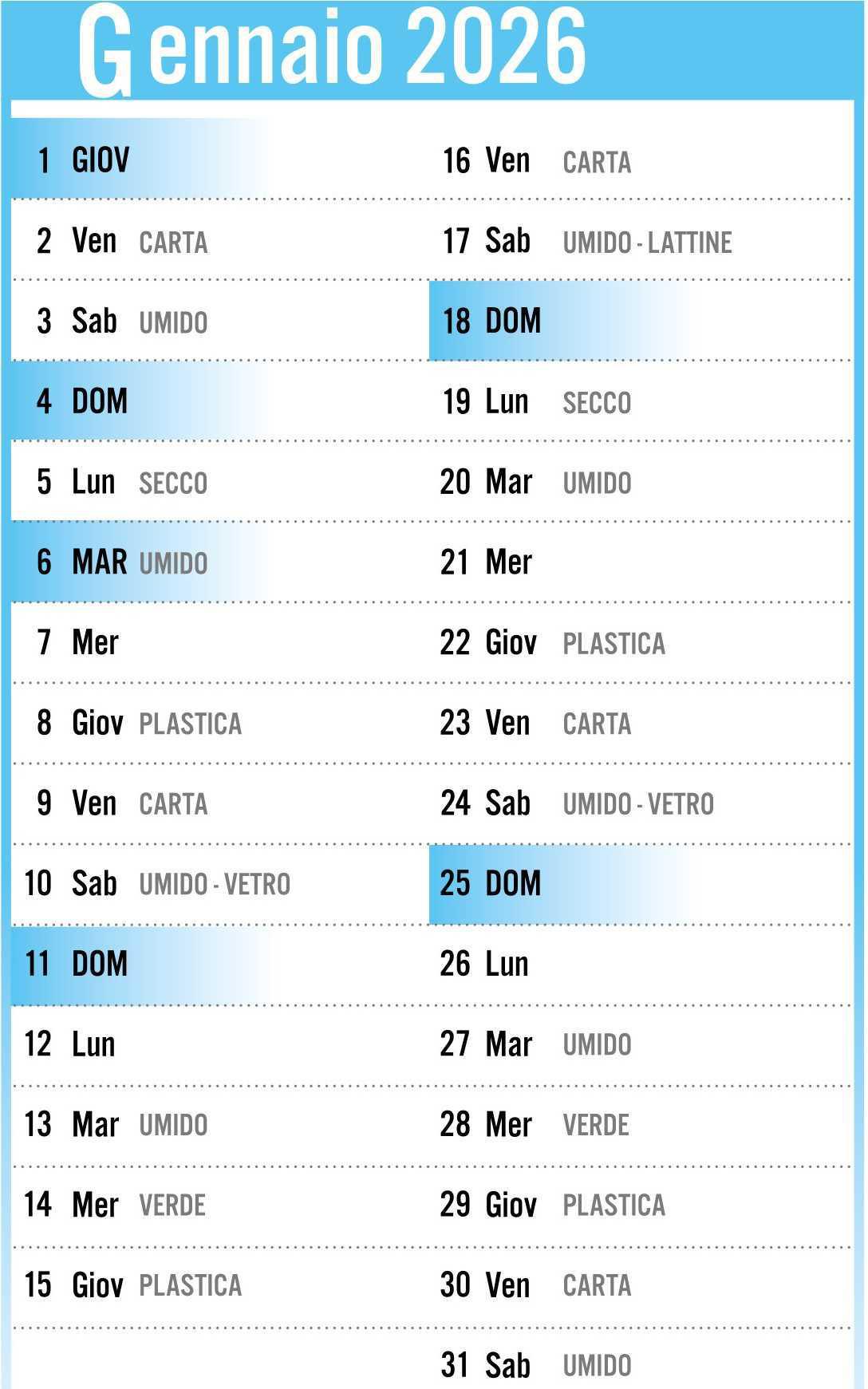 Calendario
