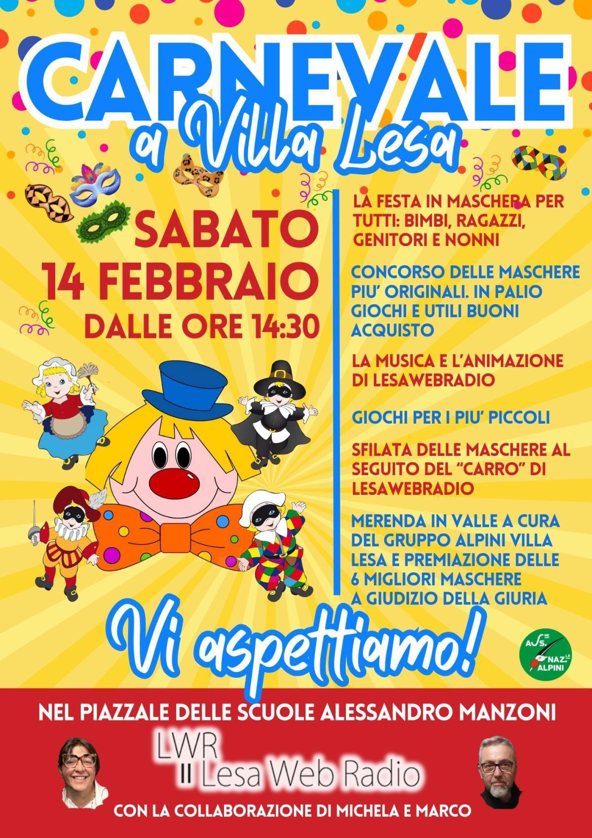 Carnevale a Villa Lesa (dalle ore 14.30)