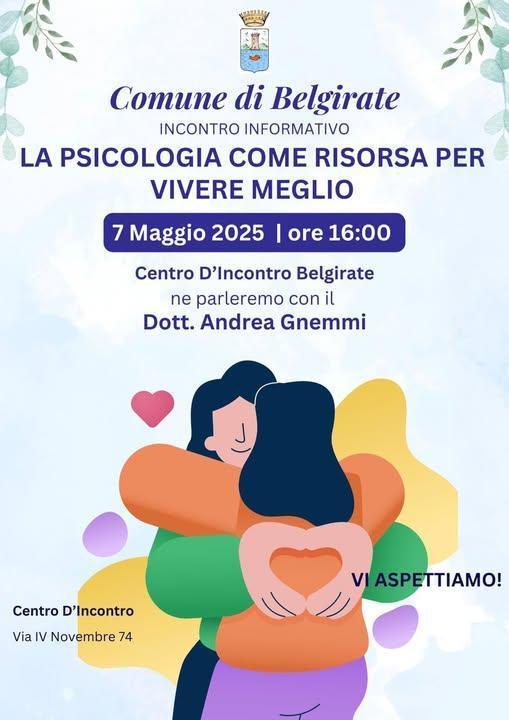 La Psicologia come risorsa per vivere meglio (inizio ore 16.00)