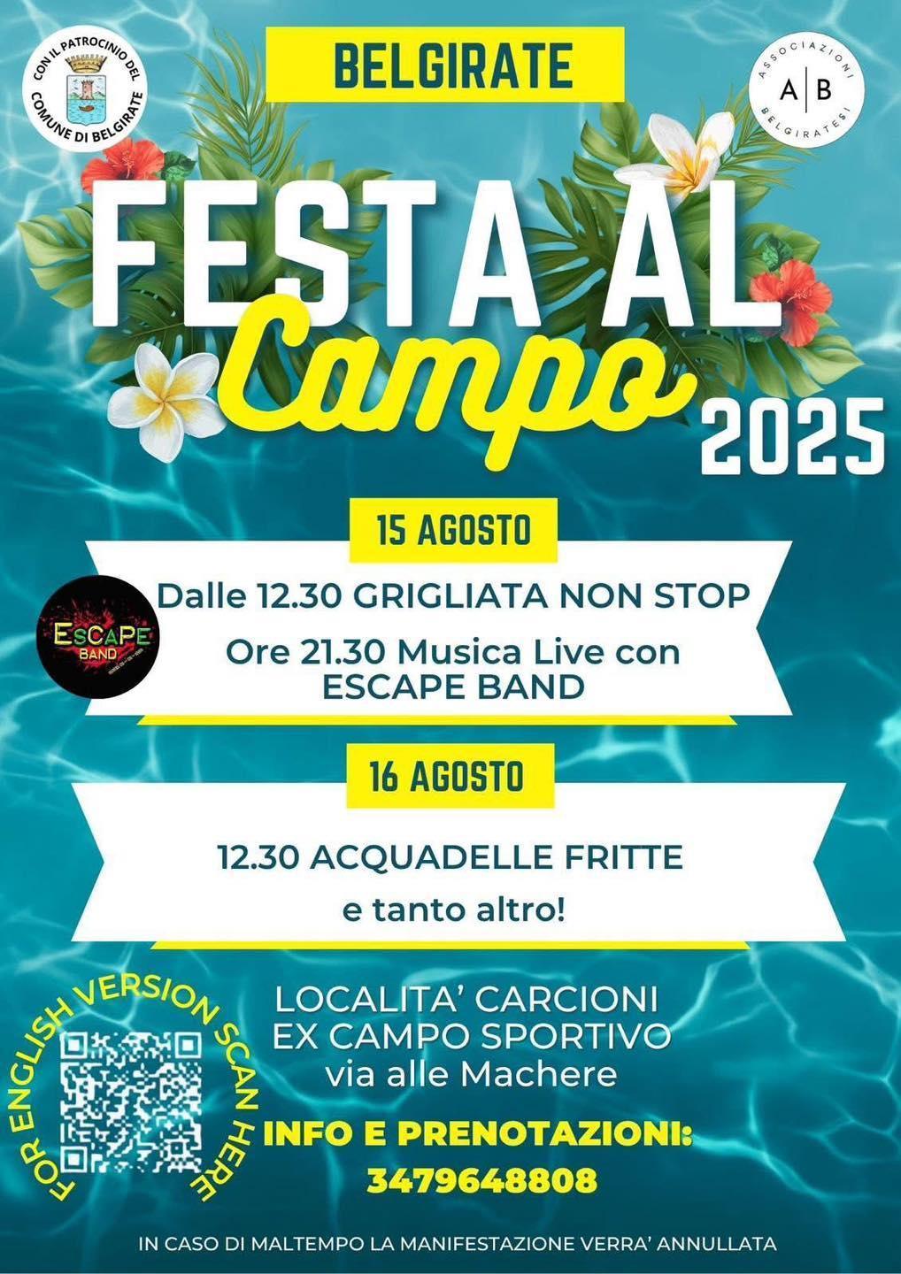 Ferragosto al Campo ( Inizio ore 12:30)