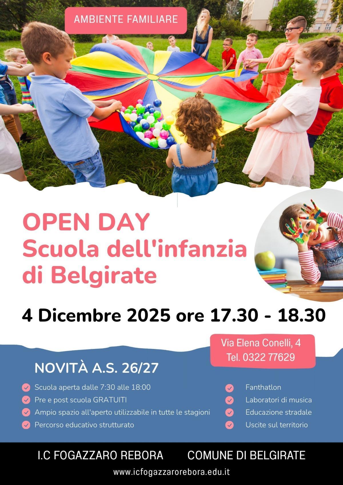 OPEN DAY Scuola dell'infanzia di Belgirate (inizio ore 17.30)