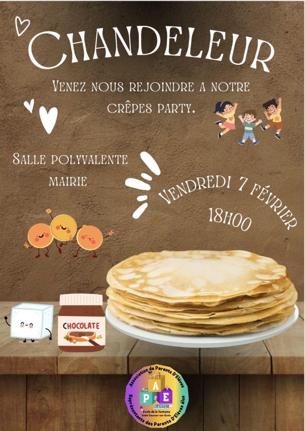 Crêpes Party des Parents d'élèves. 