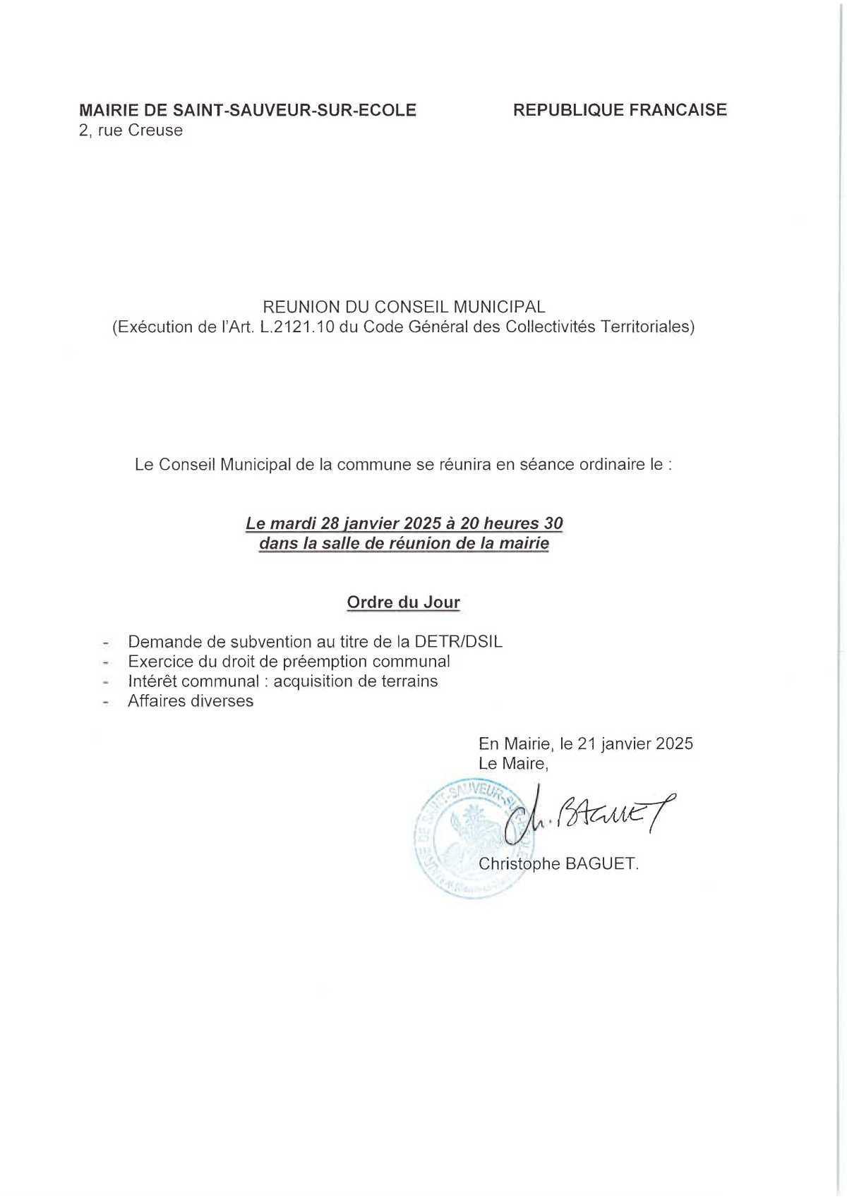 Conseil Municipal