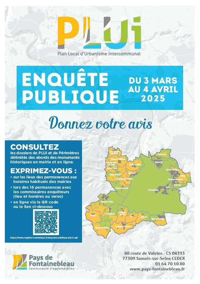 Enquête publique PLUI (Plan Local d'Urbanisme Intercommunal)