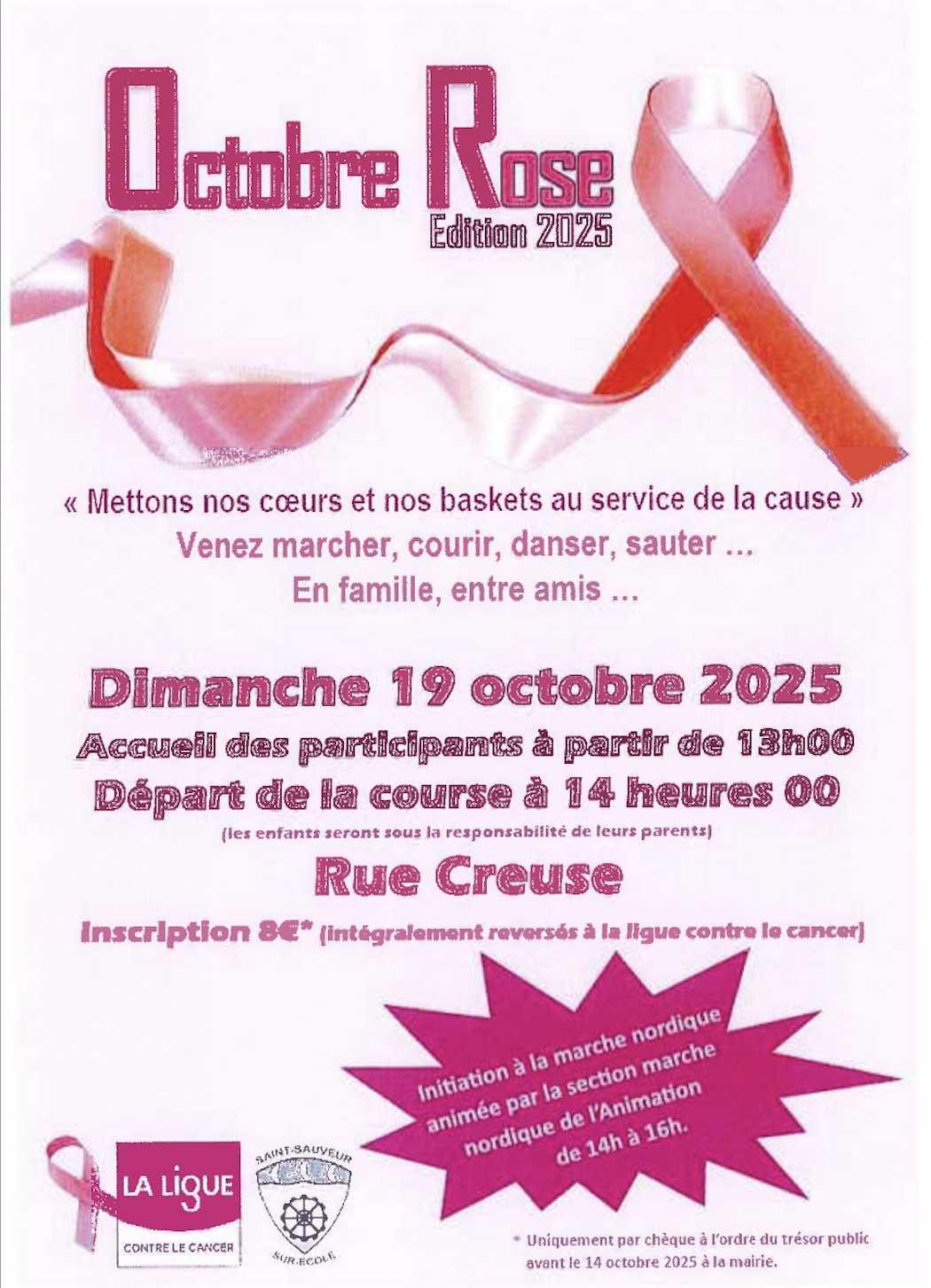 Octobre Rose: Dimanche 19 octobre 2025
