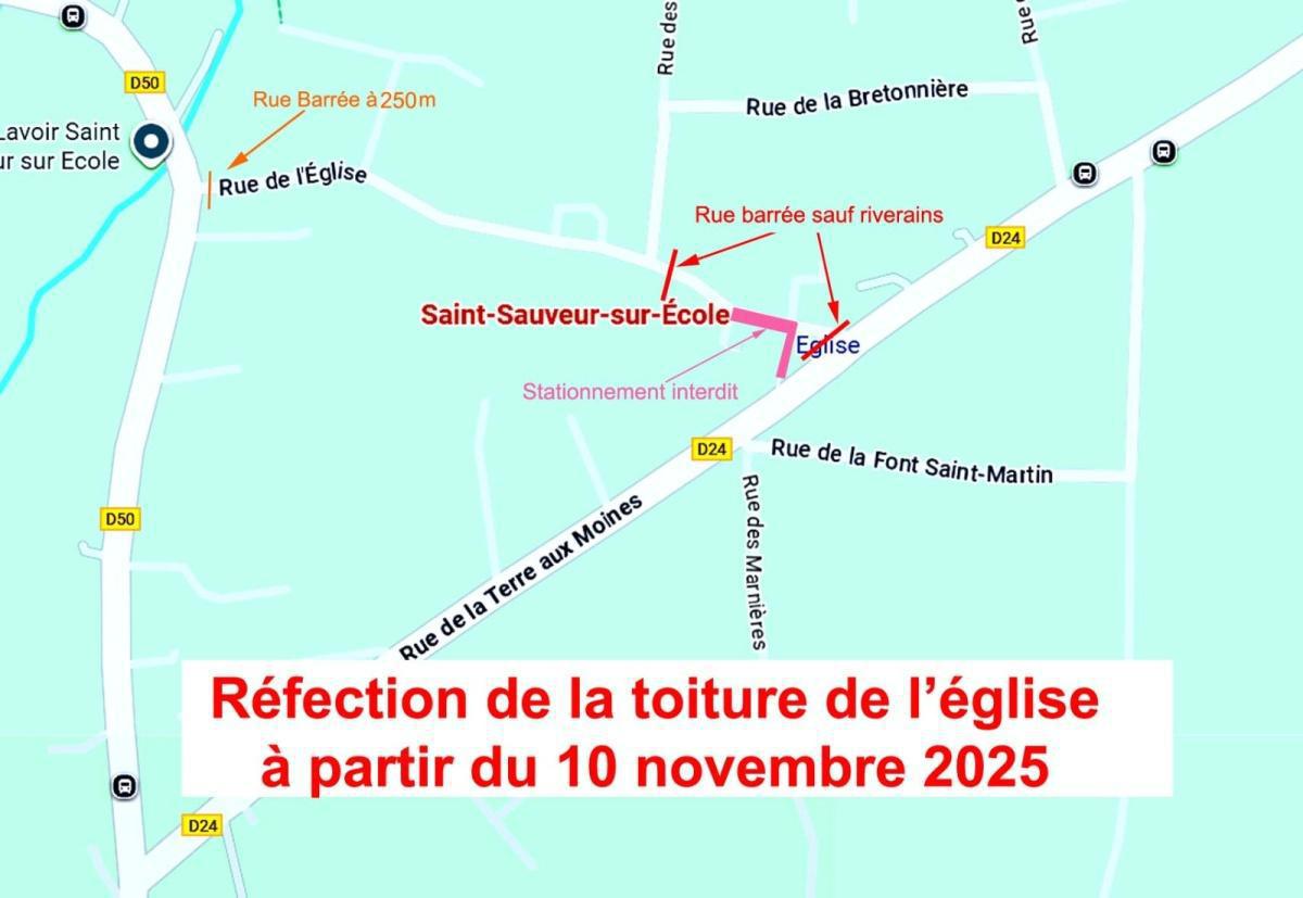 Travaux rue de l'Eglise : fermeture partielle de la rue