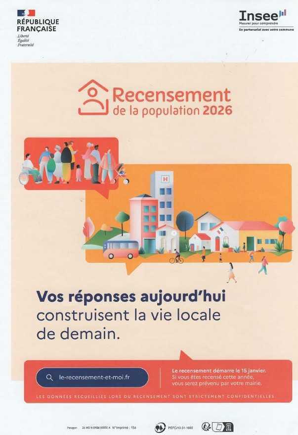 Recensement de la population 2026