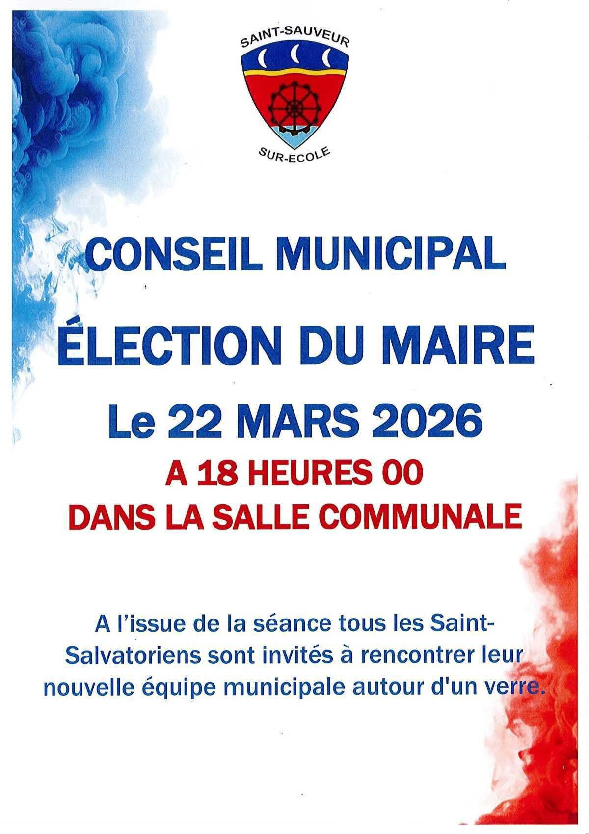 Conseil Municipal : Election du Maire