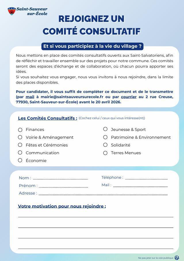 Et si vous participiez à la vie du village ? Et si vous participiez à la vie du village ?