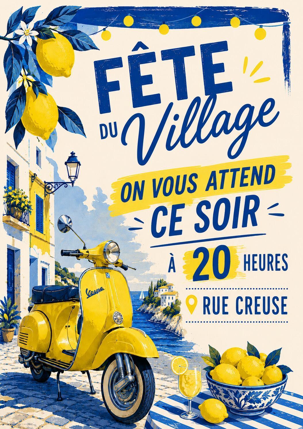 Fête du village : RDV à 20 heures rue Creuse