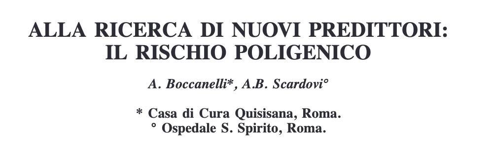 04 - Alessandro Boccanelli - Alla ricerca di nuovi predittori- il rischio poligenico