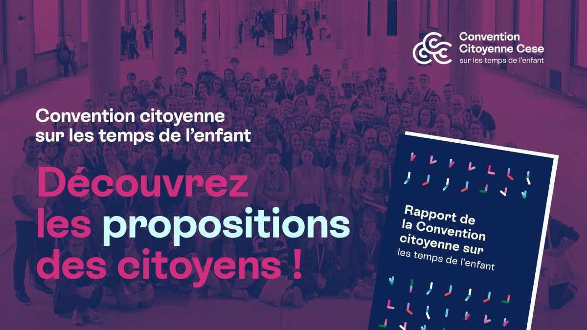 Convention citoyenne sur les temps de l'enfant : des propositions à la concrétisation ??