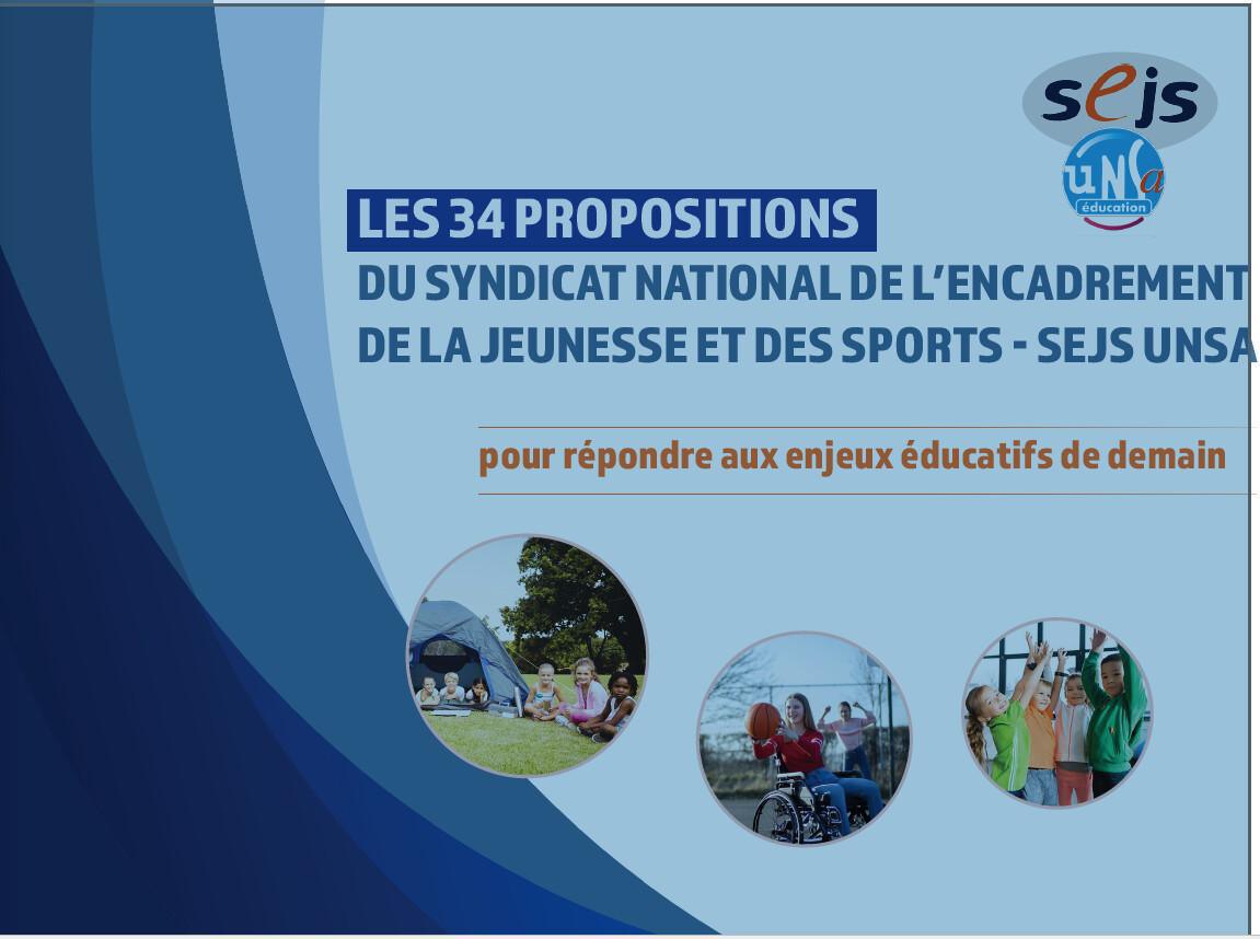 POUR UNE VERITABLE INTERVENTION EDUCATIVE DES SERVICES JS : LES 34 PROPOSITIONS DU SEJS