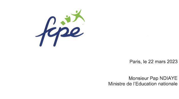 Lettre ouverte de la FCPE au ministre de l'Éducation nationale Lettre ouverte de la FCPE au ministre de l'Éducation nationale