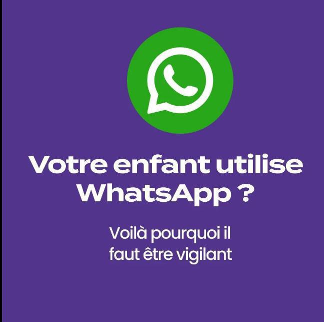 WhatsApp, pourtant interdit aux-16 ans, est souvent le premier réseau social qu'utilisent nos enfants. 👉🏼 48% des enfants de -13 ans ! ⌨️ La messagerie paraît simple et sans risque mais attention aux apparences... 🙄