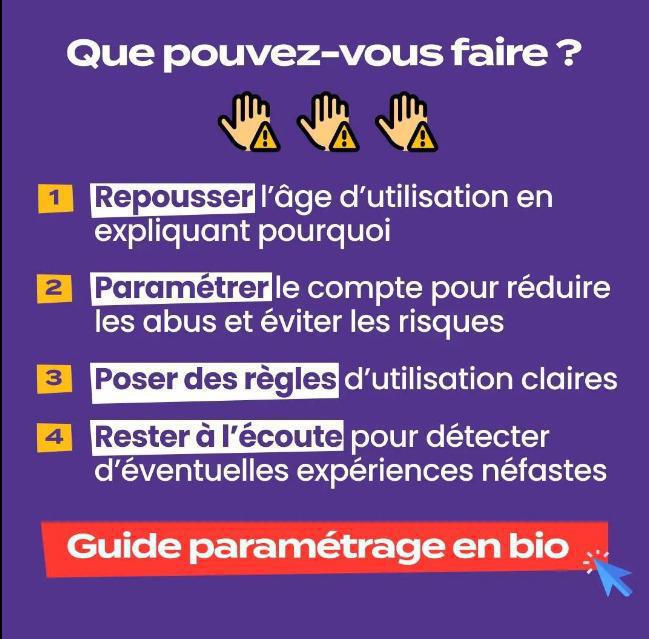 WhatsApp, pourtant interdit aux-16 ans, est souvent le premier réseau social qu'utilisent nos enfants. 👉🏼 48% des enfants de -13 ans ! ⌨️ La messagerie paraît simple et sans risque mais attention aux apparences... 🙄