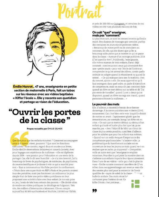 Portrait d'une enseignante de maternelle passionnée par son métier