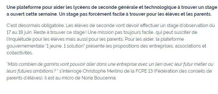 stage d'observation en seconde, gouverner c'est prévoir...