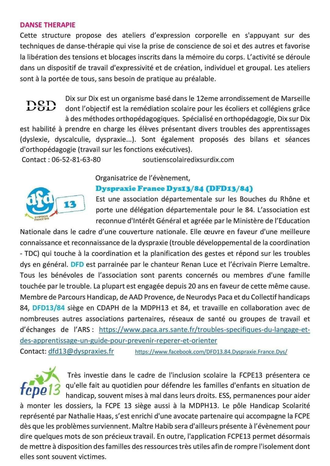 Le printemps des dys à Marseille,c'est parti!