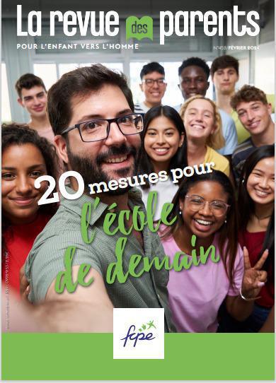 les 20 mesures pour l'école de demain proposées par la FCPE