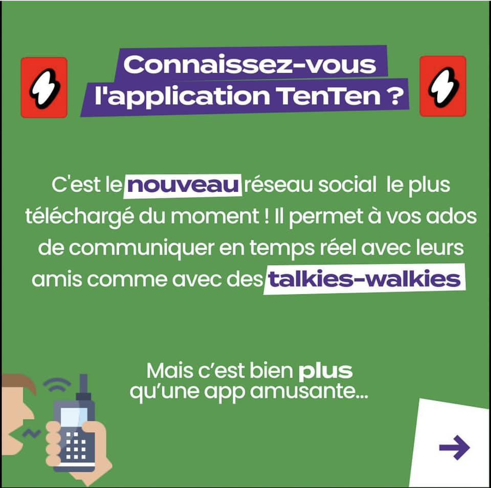 🚨#Parents, avez vous entendu parler de l'application #TenTen et sa fonctionnalité de talkie-walkie ? 