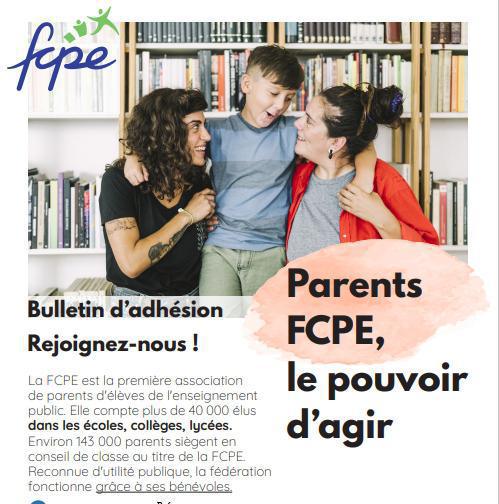 En PJ: le bulletin d'adhésion 2024/2025 avec le QR code de l'application FCPE13 à télécharger
