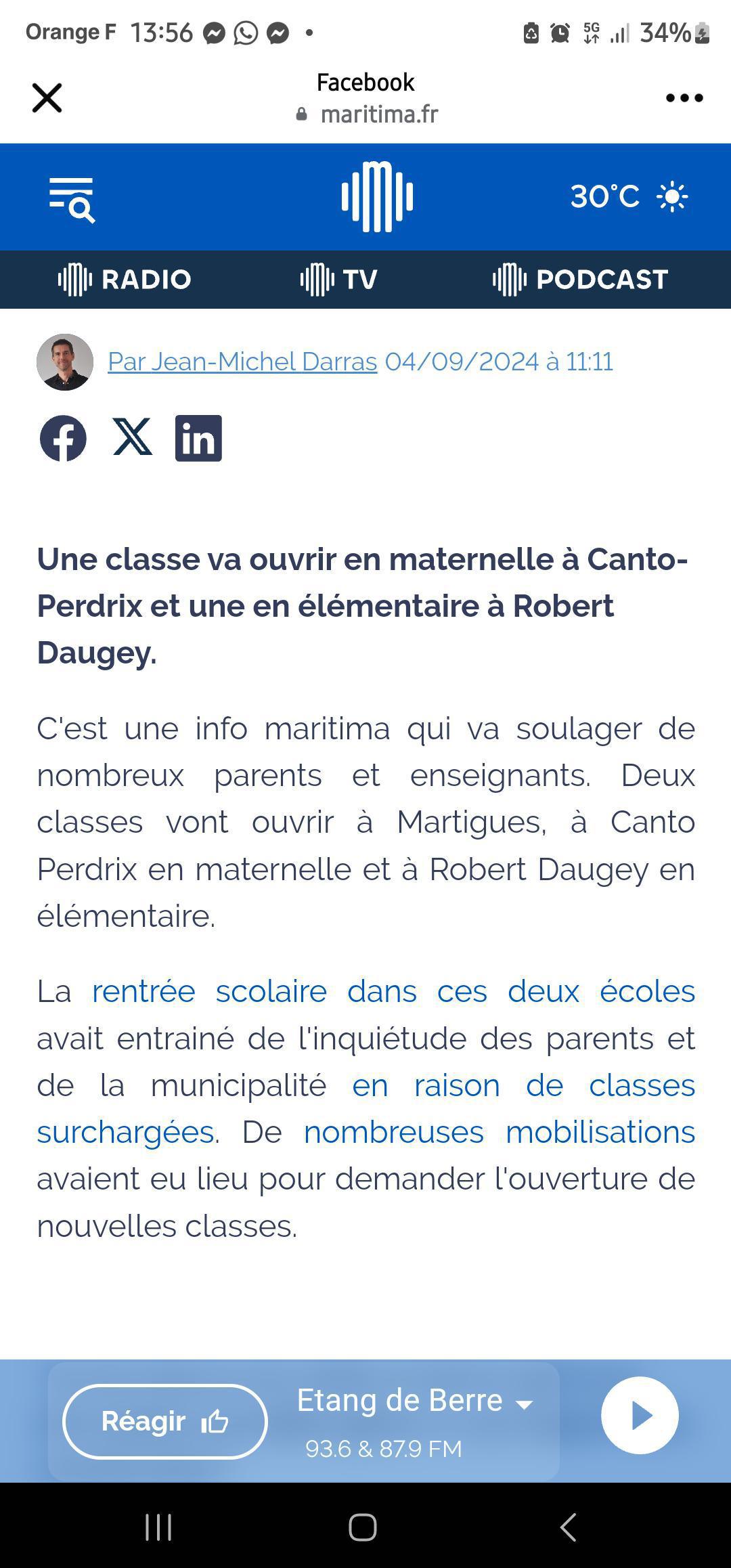 Victoire!! la FCPE 13 s'est battue aux côtés des parents d'élèves,des syndicats et de la Mairie de Martigues appuyée par le député sortant Pierre Dharreville...cette lutte a porté ses fruits puisque les 2 classes des deux écoles ouvrent!! 