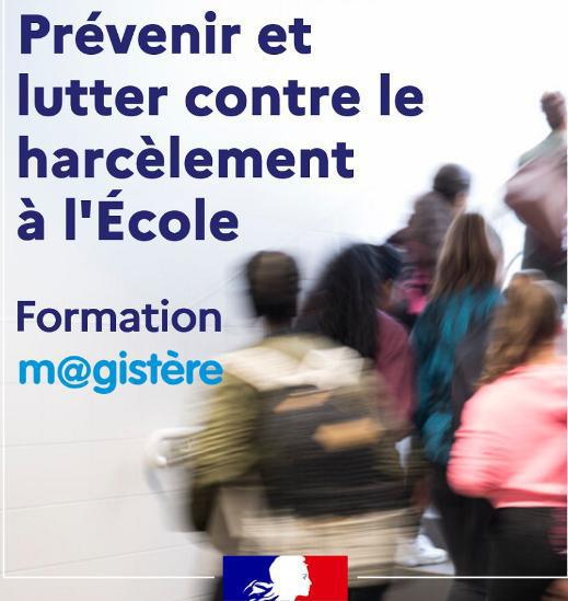Le parcours m@gistère « Prévenir et lutter contre le harcèlement à l'École » est accessible à tous les personnels du Ministère de l’Education nationale et de la Jeunesse