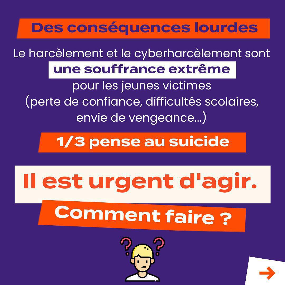 Harcèlement: notre partenaire internet sans crainte, nous alerte...